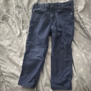 Wrangler Navy Straight Pants 3T Adjustable Waist Boys 98% Cotton Spandex